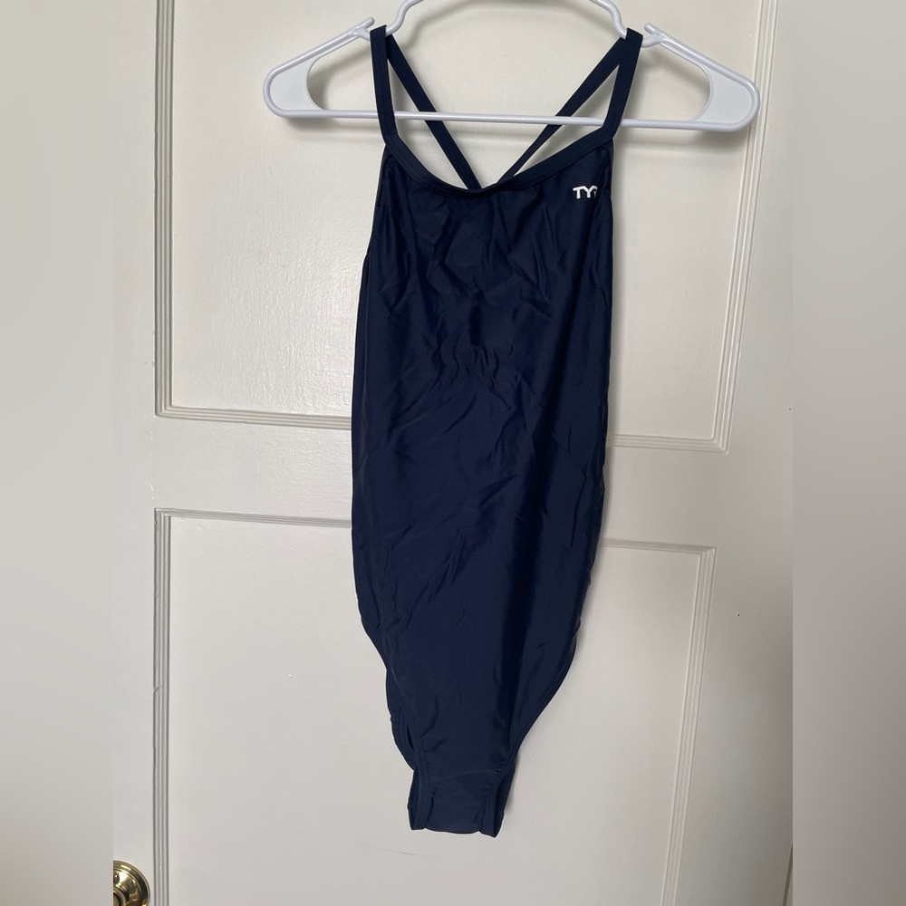 TYR - TYReco Women's Diamondfit Swimsuit - Solid Navy Blue